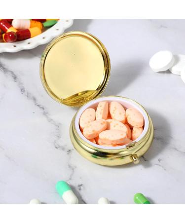 Buy Sibba Portable Gold Medication Pill Case - Moisture-Resistant Travel Organizer for Vitamins & Fish Oil - Buy Online on GoSupps.com