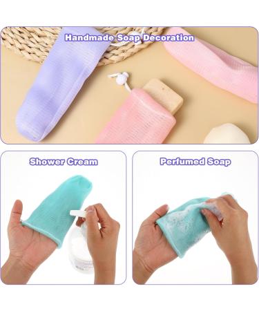 10 Soap Bags for Exfoliating & Bubble Foam | Mesh Soap Pouch with Drawstring - 5 Colors for Facial & Body Cleaning - Buy Online on GoSupps.com