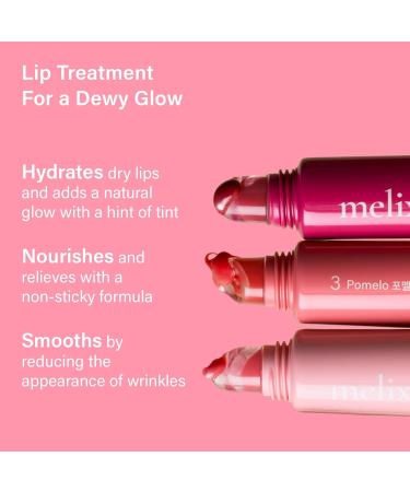 Melixir Vegan Lip Treatment Trio Sheer Tinted Lip Balm for Instant Hydration & Shine Moisturizing Lip Gloss Vegan Collagen Jojoba Oil & Rice Cruelty-Free Korean Skincare Gift Set for Women - Buy Online on GoSupps.com
