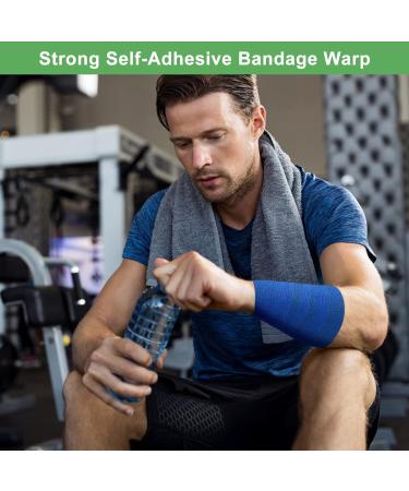 Self Adhesive Elastic Bandage Wrap - ForTomorrow 24 Pack 2 x 5 Yards - Breathable, Waterproof, Assorted Colors - Ideal for First Aid, Sports, and Pet Care - Buy Online on GoSupps.com