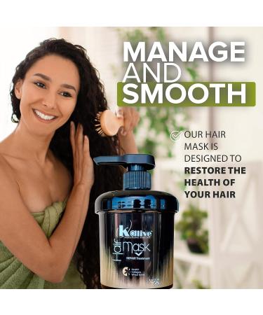 KALIVE Hair Mask 16 Oz - Repairing Treatment for Dry and Damaged Hair, Deep Moisturizing Hair Care Product - Buy Online on GoSupps.com