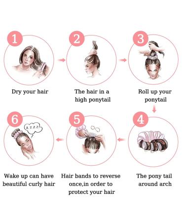 Heatless Curling Band for Long Hair - Overnight Heatless Curls | Perfect Gift for Girls - Pink Curlers - Buy Online on GoSupps.com