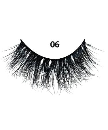 MIZ LASH 3D Mink Eyelashes | 100% Real Fur Cruelty-Free & Reusable | Soft Thick Dramatic Strips for Women | Handmade Fake Lash Extensions #06 - Buy Online on GoSupps.com