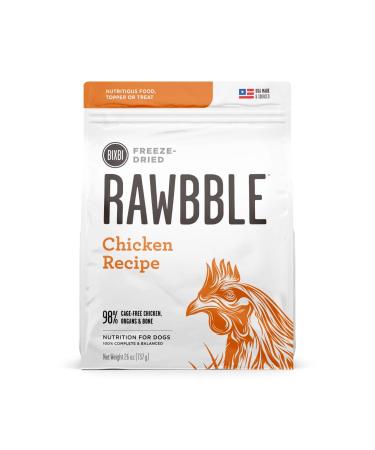 BIXBI Rawbble Freeze Dried Dog Food, Chicken Recipe, 26 oz - 98% Meat and Organs, No Fillers - Pantry-Friendly Raw Dog Food for Meal, Treat or Food Topper - USA Made in Small Batches