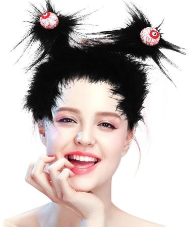 JINGAN Halloween Hair Hoop - Eyeball Headband Horror Big Eye Ball Hair Hoop - Blood Eyeballs Headwear Headbands Hair Supplies For Halloween Stage Performance Black One Size - Buy Online on GoSupps.com