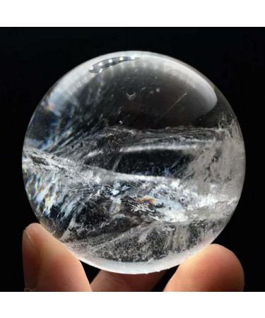 AxBALL 5cm Natural Clear White Crystal Quartz Sphere Ball Specimen (Size : 75 80mm) (Size : 55 60mm)
