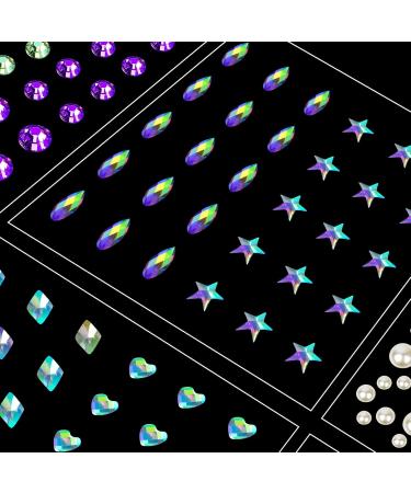 Buy Creatrill Face Jewels - 12 Sheets Assorted Gems & Rhinestones for Makeup & Crafts - Flatback Pearls & Stickers - International Shipping Available - Buy Online on GoSupps.com