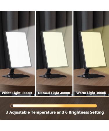 Happy Lamp UV Free 10000 LUX Desk Sun Lamp 3 Timer Modes & 3 Colors & 6 Brightness Daylight Lamp for Work/Study/Relaxation - Buy Online on GoSupps.com
