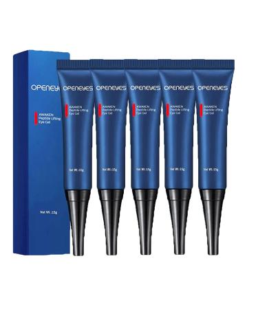 OPENEYES Awaken Peptide Lifting Eye Gel Home Awaken Peptide Depuffing Eye Gel OPENEYES Peptide Eye Gel Lifting Firming Anti-wrinkle Eye Tightener Eye Gel for Dark Circles and Puffiness (5PCS)