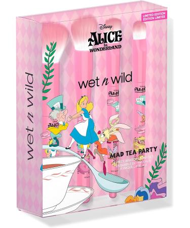 Wet n Wild Alice in Wonderland Mad Tea Party 4-Piece Makeup Brush Set - Ultra-Soft Brushes for Face and Eyes - Buy Online on GoSupps.com