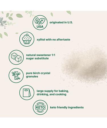 Birch Xylitol Sweetener - 6lb (96oz) Natural Sugar Substitute for Baking & Cooking - Low Calorie, Keto Friendly with No Aftertaste - Buy Online on GoSupps.com
