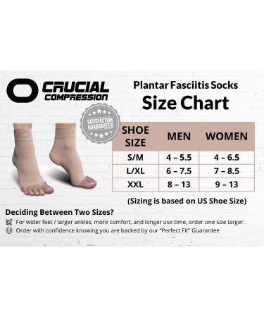 Plantar Fasciitis Sock with Arch Support for Men & Women - BEST Ankle Compression Socks for Foot and Heel Pain Relief - Better than Night Splint Brace Orthotics Inserts Insoles (XXL Beige / Nude) XXL Beige - Buy Online on GoSupps.com