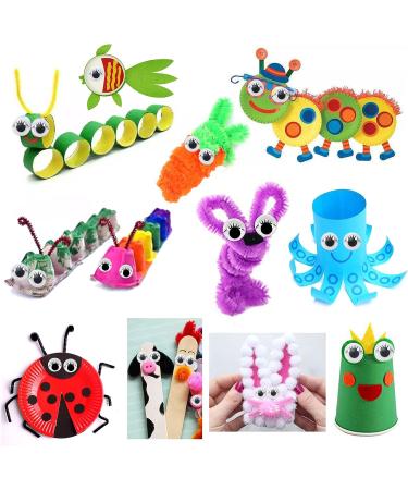 TOAOB 200pcs Black Self-Adhesive Wiggle Googly Eyes with Eyelashes - 8mm, 10mm, 12mm, 15mm, 20mm - Plastic Sticker Eyes for DIY Crafts & Scrapbooking - Buy Online on GoSupps.com