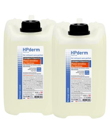Sorifa Laboratory HPderm cleansing gel without perfume frequent washing sensitive or reactive skin hands and body with protective soy proteins pH neutral without soap 5 l jerry can
