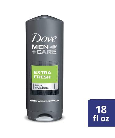 Dove Men+Care Extra Fresh Body & Face Wash 18 fl oz - Refreshing Clean for Men - Buy Online on GoSupps.com