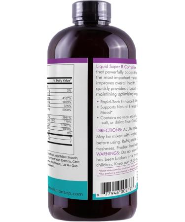 Life Solutions Liquid Super B Complex -32oz Naturally Increase Your Body's Levels of Energy - Buy Online on GoSupps.com