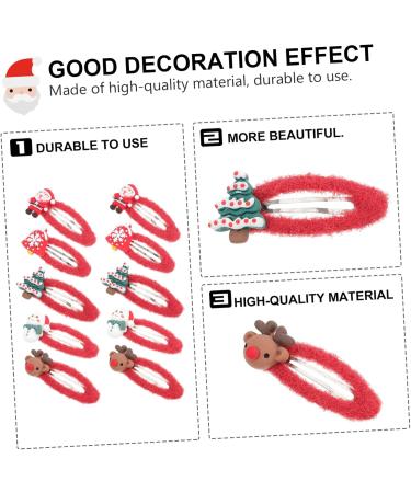 minkissy 5 Pairs Christmas Hair Clips Girls Barrettes Snap Barrettes Christmas Hairpin Diy Party Hair Ornament Hair Accessory for Girls Xmas Hair Clamp Nylon Issue Card Child Cute - Buy Online on GoSupps.com