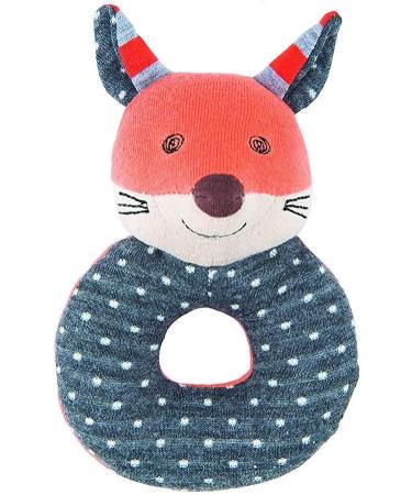 Organic Farm Buddies Frenchy Fox Teething Rattle - Eco-Friendly Teether for Babies - Buy Online on GoSupps.com
