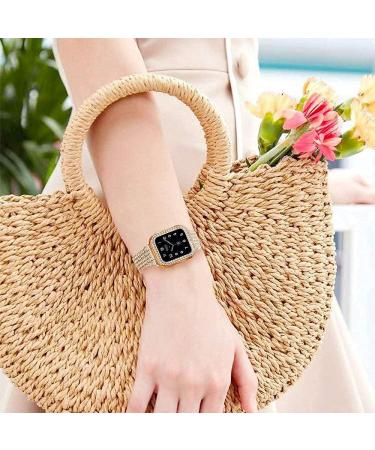 Rose Gold 40mm Apple Watch Band + Case Set with Bling Diamond Metal Strap, Diamond Case & Screen Protector for Series 8 7 6 5 4 3 2 1 SE - 3-Pack Women's Edition - Buy Online on GoSupps.com