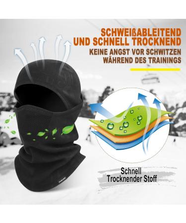 Buy HASAGEI Balaclava & Storm Mask - Soft Lightweight Tube Scarf for Motorcycling Skiing - Unisex Black (Ages 36-54) | Fast International Shipping - Buy Online on GoSupps.com