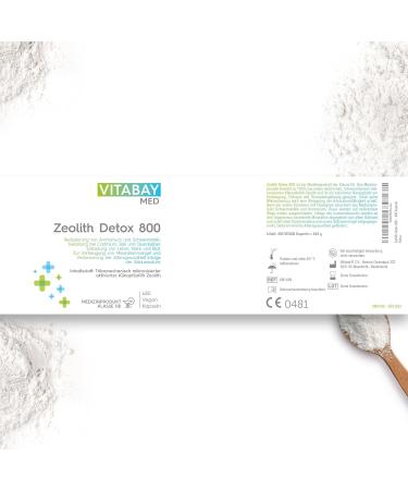 Buy Vitabay Zeolite Capsules - High Dose 800-480mg Detox - Organic Vegan Clinoptilolith | Zeolith Detox Capsules for Cleanse - Buy Online on GoSupps.com