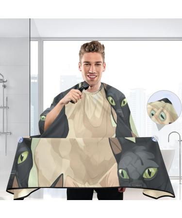 Kigai Cute Cats Barber Cape | Professional Waterproof Hair Cutting Cape for Men & Women | Adjustable Snap Closure Hairdressing Cape - Buy Online on GoSupps.com