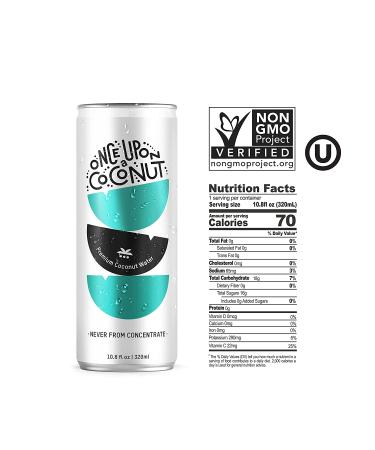 Once Upon a Coconut 100% Pure Coconut Water - Low Calorie All-Natural Drink with Electrolytes - Pack of 12 Cans (10.8 fl oz each) - Buy Online on GoSupps.com