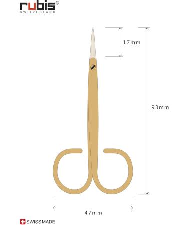 Rubis Colibri Gold Cuticle Scissors - High-Quality Gold-Plated Nail Care Tool for Precision Grooming | International Shipping Available - Buy Online on GoSupps.com
