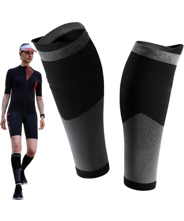 Calf Compression Bandage for Running & Cycling - Warm Leg Cuffs for Men | Footless Socks for Shin Splints & Varicose Veins | Winter Gifts - Aibyks Schwarz L - Buy Online on GoSupps.com