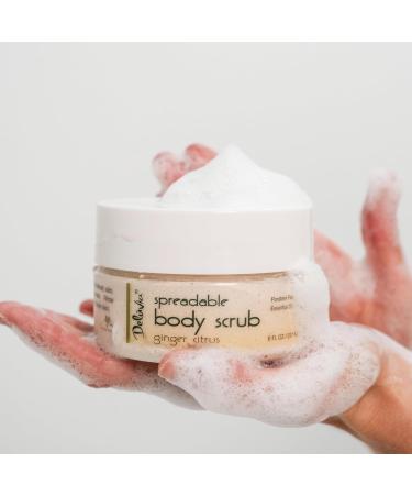 Deluvia Dead Sea Gentle Exfoliating Scrub Creamy Body Wash Shower Scrub with Sweet Almond Oil and Ginger Citrus Essential Oils 8 Fl Oz (Pack of 1) - Buy Online on GoSupps.com