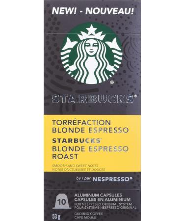 Starbucks by Nespresso Blonde Espresso Roast Nespresso Coffee Capsules Original Line Compatible 5 X 10 Nespresso Coffee Pods 50 Count Blonde Espresso 10 count (Pack of 5) - Buy Online on GoSupps.com