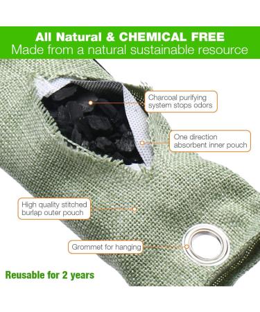 LEPO Bamboo Air Purifying Bags 8 Pack - Natural Activated Charcoal Odor Absorber for Shoes, Cars, and Home - Buy Online on GoSupps.com