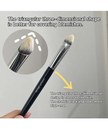 Concealer Brush Wooden Handle Sloped Concealer Brush Concealer Blending Brush Makeup Brush for Under Eye Under Eye Brushes for Eye Cream Primer and Concealer - Buy Online on GoSupps.com