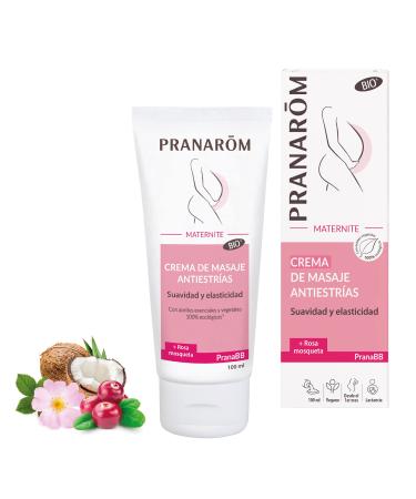 Pranarom PranaBB Anti-Stretch Mark Massage Cream - Maternity - Softness and Elasticity - Stretch Mark Revention - Rich in Nourishing Vegetable Oils - 100 ml