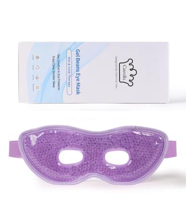 Cavoilu 2Pack Gel Eye Mask for Dark Circles & Puffiness - Hot & Cold Cooling, Reusable, Stress Relief - Purple - Buy Online on GoSupps.com