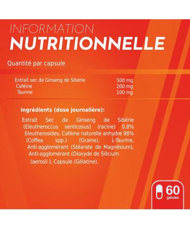 Healthy Fusion Energy Vital | Effective Energizing and Anti-Fatigue Formula | Eleutherococcus + Taurine + Caffeine | 100% Natural Stimulating | Improves and Stimulates Muscle Performance | 60 Cape - Buy Online on GoSupps.com