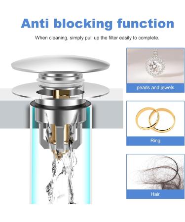 Abizarch Bathroom Sink Stopper Pop Up Sink Drain Strainer Universal Pop Up Sink Drain Stopper for 40mm Drain Holes Copper Practical Sink Drain Filter Basin Drain Strainer for Home ZHAZHAMO - Buy Online on GoSupps.com
