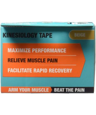 MuscleAidTape Kinesiology Tape - Beige | Support & Relief for Muscles - Buy Online on GoSupps.com
