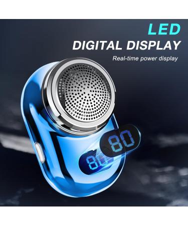 2024 Mini Electric Shaver for Men - Fast Charging Digital Display USB Rechargeable Razor with Mirror - Portable Beard Trimmer (Blue - Buy Online on GoSupps.com