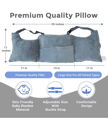 Mastectomy Pillow for Post-Surgery Recovery - Car Seatbelt Cover & Gel Pack Bundle Grey - Buy Online on GoSupps.com