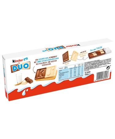 Buy Ferrero Kinder DUO - Milk & White Chocolate Biscuits 150g | International Shipping Available - Buy Online on GoSupps.com