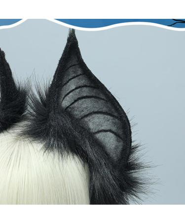 jojobasec Cats Bat Fauxs Furs Ears Headbands Cute Halloween Fancy Dress Cosplays Costume Handmade Animal Furry Ears Hair Hoop Women - Buy Online on GoSupps.com