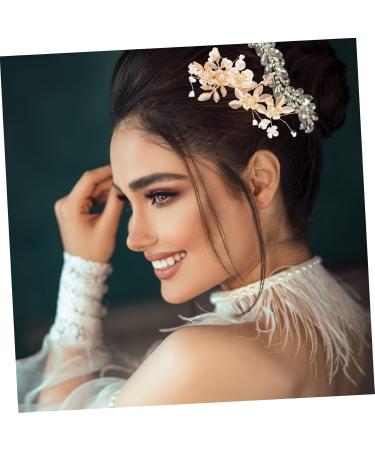 Didiseaon 1 Set Wedding Hair Comb Rhinestone Bobby Pins Tiara Hair Clip Bridal Accessories Rhinestone Headpiece Bride Hair Comb Bride Hair Pin Flower Hair Comb Wedding Headdress - Buy Online on GoSupps.com