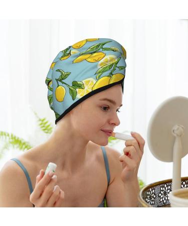 Shop Lemon Microfiber Hair Towel Soft Super Absorbent Coral Velvet Wrap for Long Curly & Thick Hair Quick Dry Hair Cap for Women - Buy Online on GoSupps.com