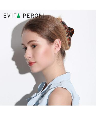Evita Peroni Large Black Acetate Hair Claw Clips for Women - Strong Teeth, Thick Hair - Buy Online on GoSupps.com