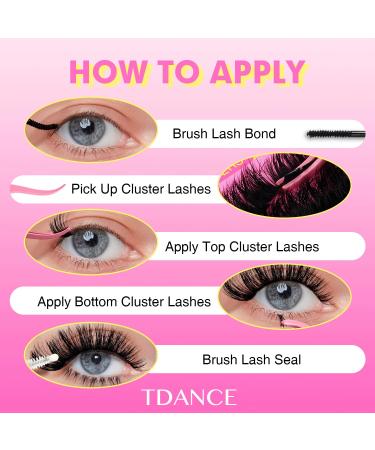 Shop Lash Clusters Kit - Thick Volume Individual Lashes & Bottom Lashes - 100D Extension Kit with Bond Seal & Tweezers - International Shipping Available - Buy Online on GoSupps.com