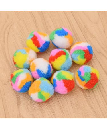 Towashine 10Pcs Small Assorted Color Kitty Yarn Puffs Cat Toys - 1.37 Diameter - Buy Online on GoSupps.com