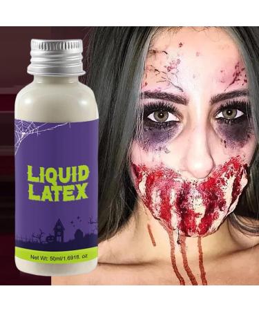  Glugahrif Liquid latex makeup 50 ml latex adhesive for skin soft latex for wounds for Halloween events cosplay school performances makeup students - Buy Online on GoSupps.com