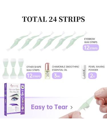 Beauty7 Cold Wax Strips for Eyebrows - Pain-Free Precise Depilation for High-Arched Eyebrow Shape - Quick & Easy Waxing Solution for Women | International Shipping Available - Buy Online on GoSupps.com