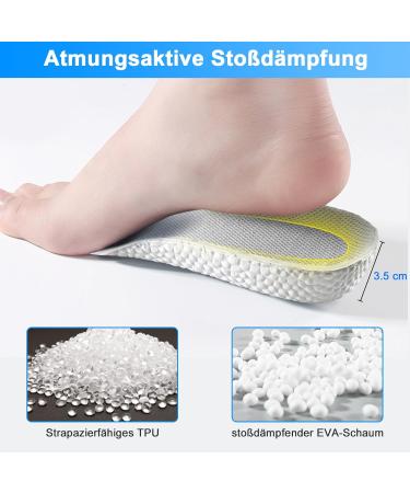Buy Mokido Adjustable Orthopedic Heel Lifting Inserts for Men - Flat Feet Insole with 2 Sets (Gray + Black 1.37in/3.5cm) - International Shipping Available - Buy Online on GoSupps.com